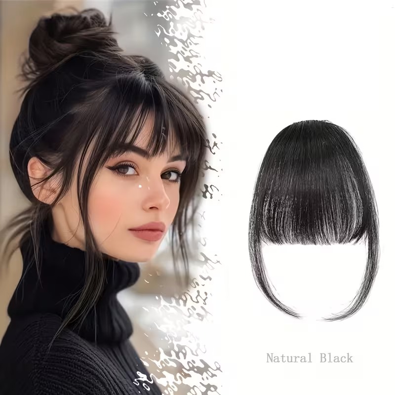Clip-In Synthetic Bangs Hairpiece